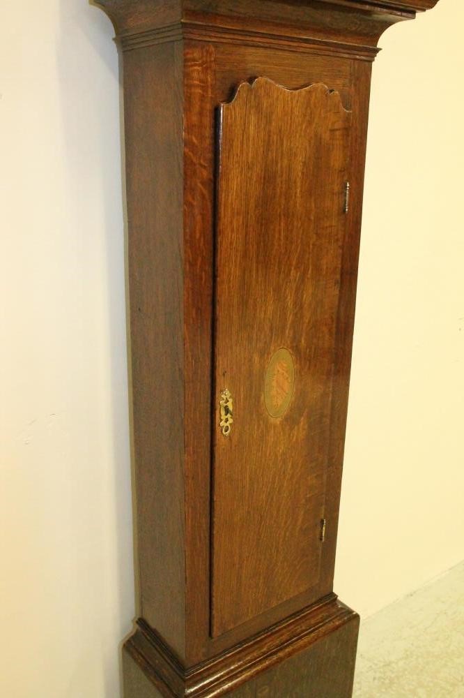 AN OAK LONGCASE CLOCK signed Jas. Gray Image