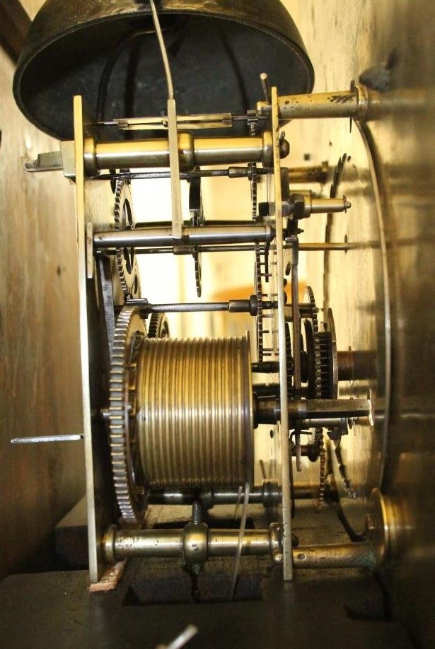 AN OAK LONGCASE CLOCK signed Jas. Gray Image