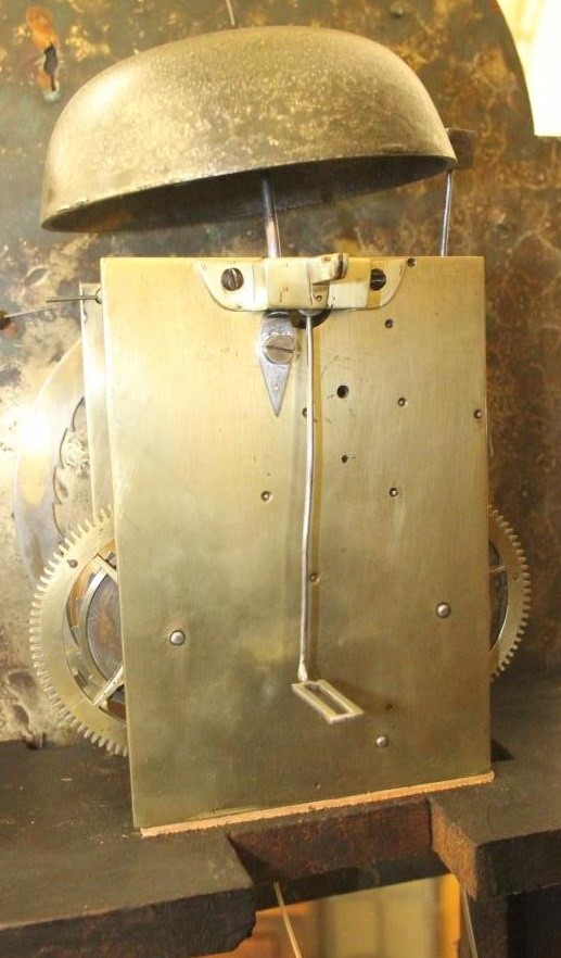 AN OAK LONGCASE CLOCK signed Jas. Gray Image