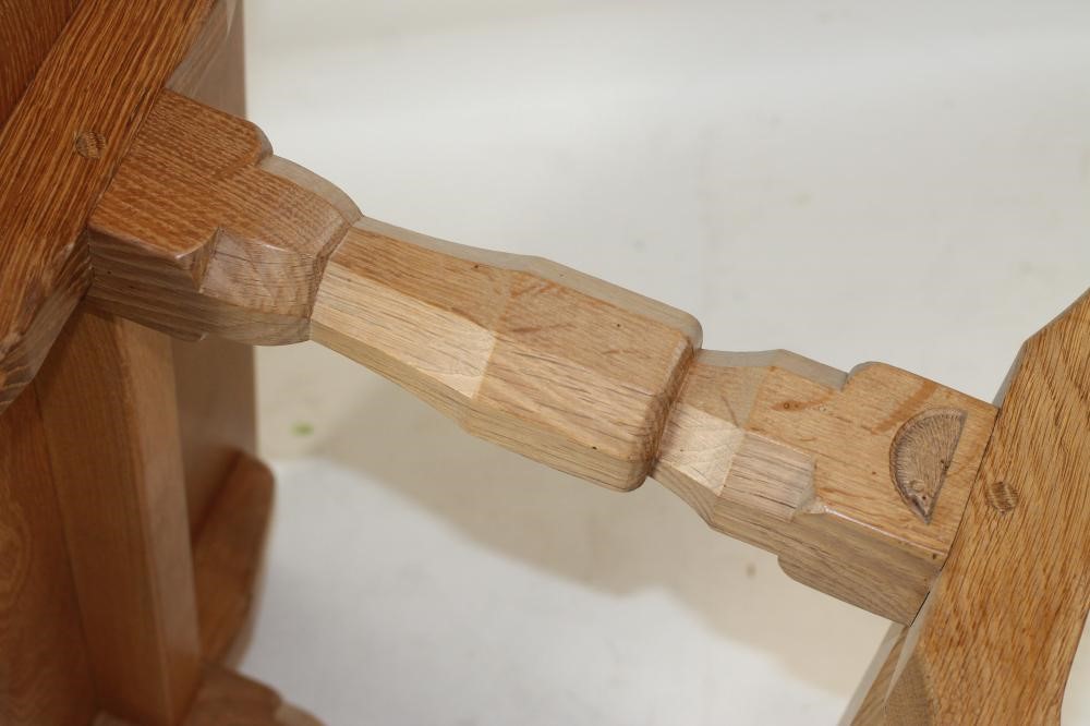 AN ADZED OAK COFFEE TABLE by Nick Hill of Colburn Image