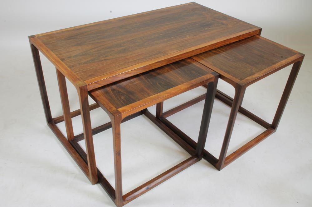 A DANISH ROSEWOOD NEST OF TABLES Image