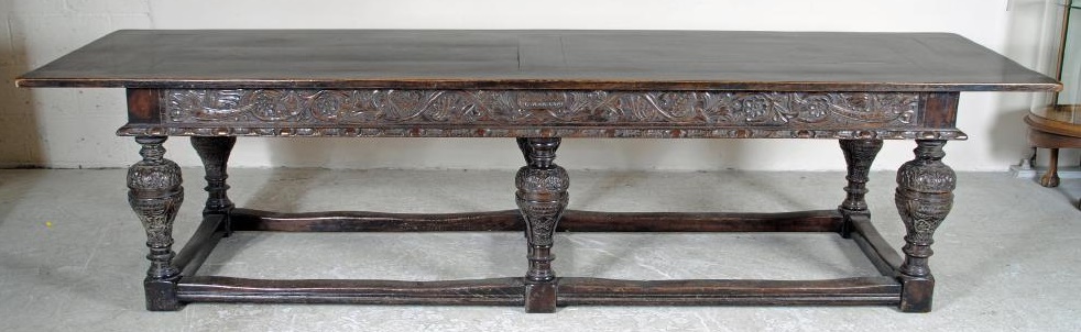 AN OAK REFECTORY TABLE Image