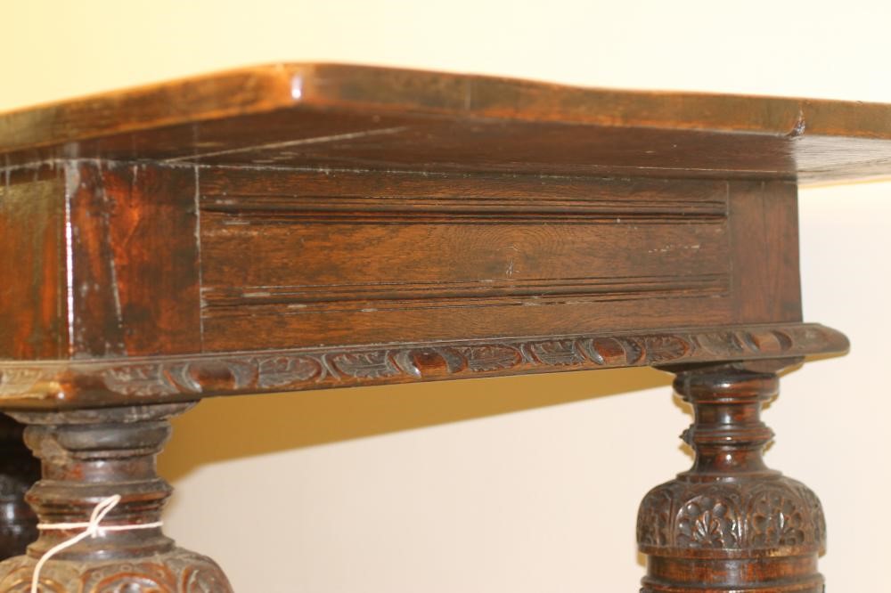 AN OAK REFECTORY TABLE Image