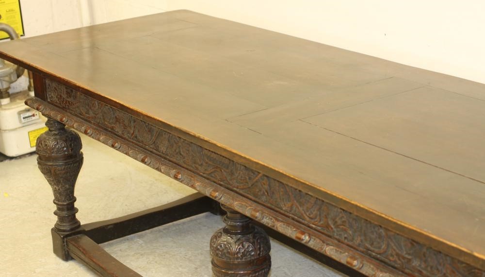AN OAK REFECTORY TABLE Image