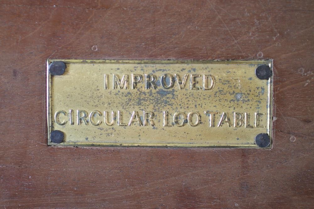 A WILLIAM IV ROSEWOOD LOO TABLE of circular form Image