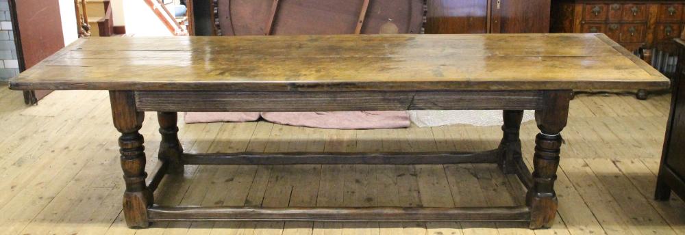 AN OAK REFECTORY TABLE Image