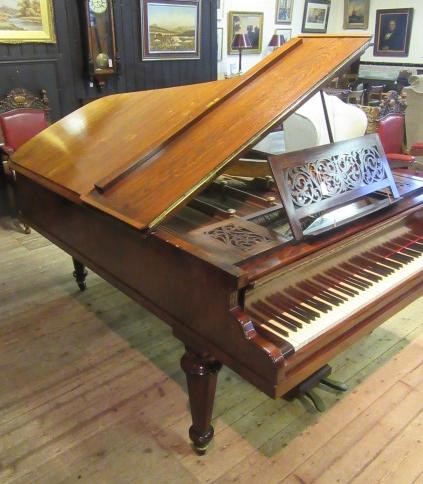 A VICTORIAN ROSEWOOD CASED "METAL SEMI GRAND" PIANO by Collard & Collard Image