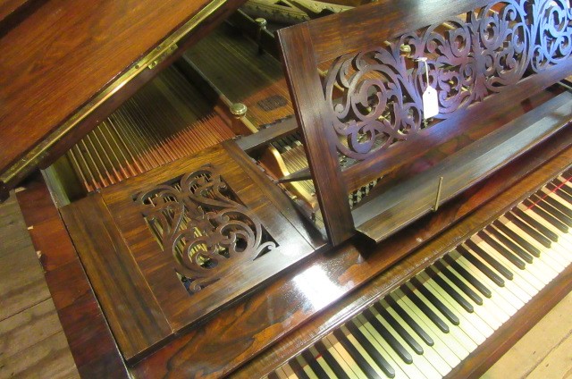A VICTORIAN ROSEWOOD CASED "METAL SEMI GRAND" PIANO by Collard & Collard Image