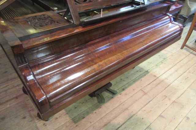 A VICTORIAN ROSEWOOD CASED "METAL SEMI GRAND" PIANO by Collard & Collard Image