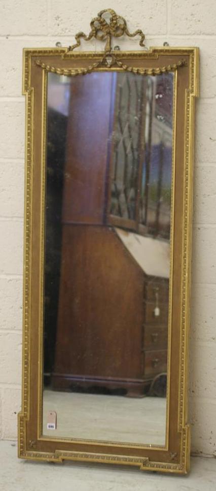 A VICTORIAN GILT WOOD AND GESSO PIER GLASS Image
