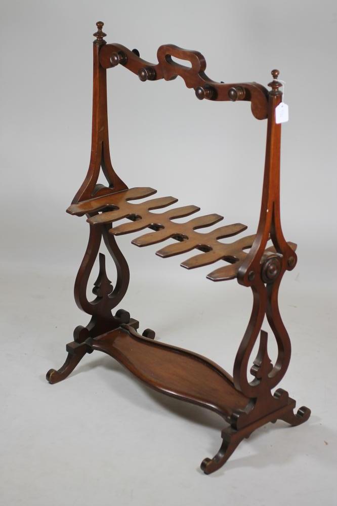 A VICTORIAN MAHOGANY BOOT AND WHIP STAND Image