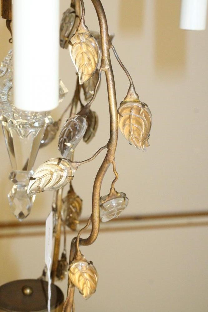 A FRENCH GILT METAL CHANDELIER Image