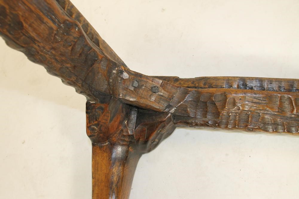 A GEORGIAN DESIGN WALNUT AND PARCEL GILT DRESSING STOOL Image