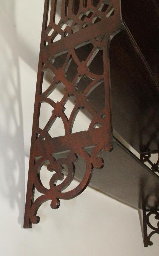 A SET OF GEORGIAN STYLE MAHOGANY WALL SHELVES Image
