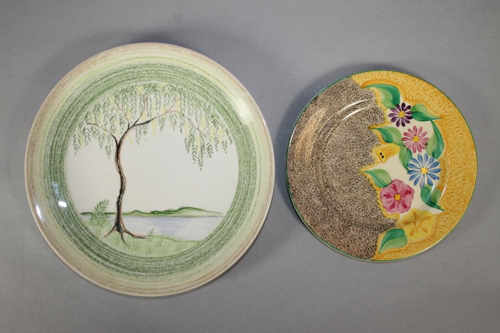 A CLARICE CLIFF WILKINSON POTTERY BIZARRE PLATE Image