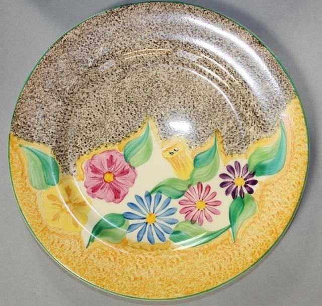 A CLARICE CLIFF WILKINSON POTTERY BIZARRE PLATE Image