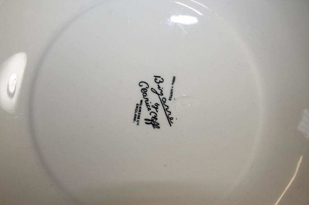 A CLARICE CLIFF WILKINSON POTTERY BIZARRE PLATE Image