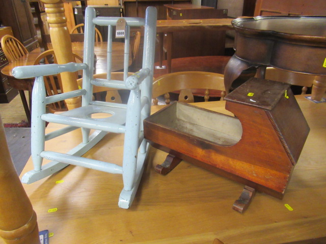CHILDS ROCKING CHAIR AND CRIB Image
