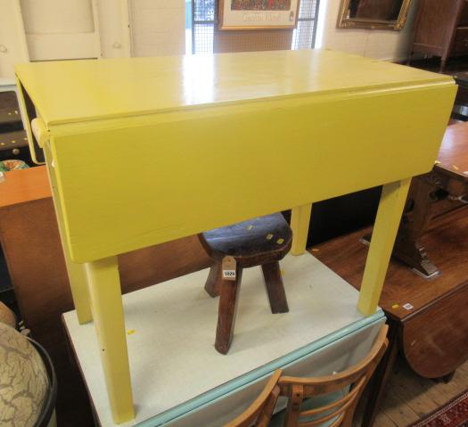 YELLOW PAINTED PINE TABLE Image