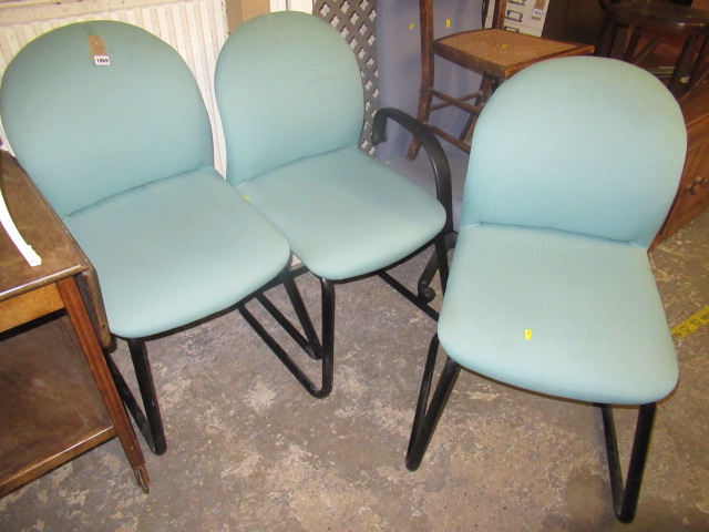 THREE GREEN VISITORS CHAIRS Image