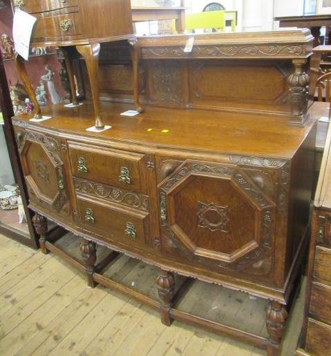 CARVED OAK SIDEBOARD Image