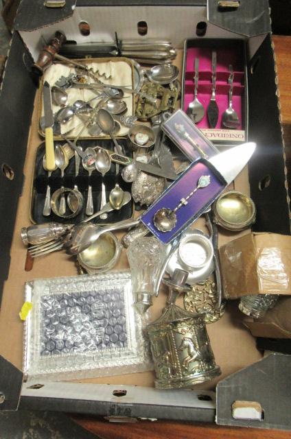 BOX OF PLATED CUTLERY Image