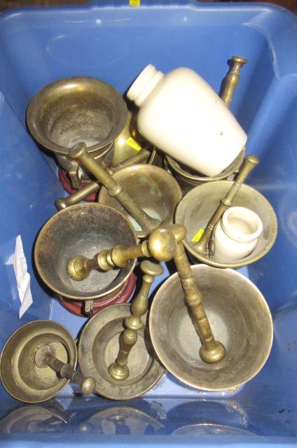 BOX OF PESTLES AND MORTARS  Image