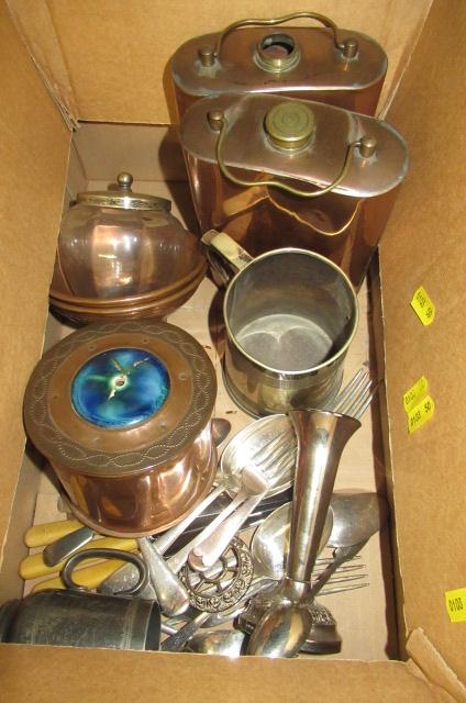 BOX OF METALWARE Image