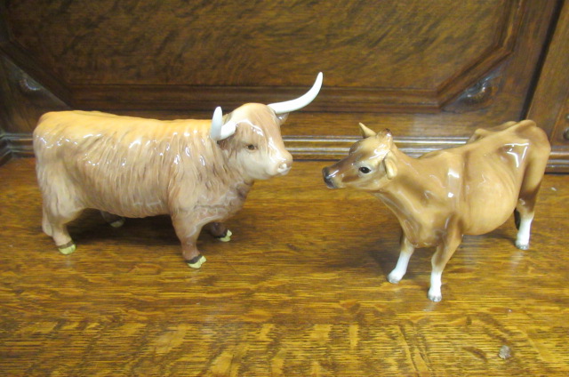 BESWICK HIGHLAND COW AND ANOTHER Image