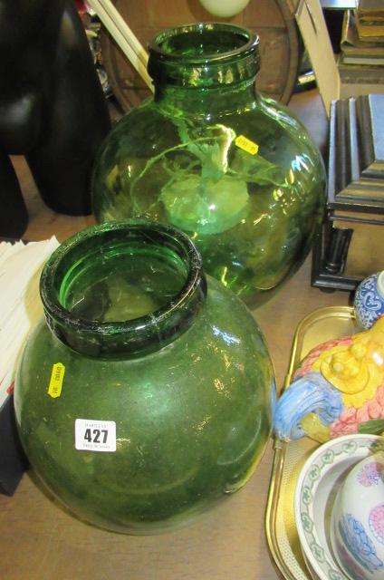 TWO GREEN TERRARIUMS Image