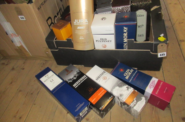 BOX OF EMPTY WHISKY BOTTLES AND CASES Image