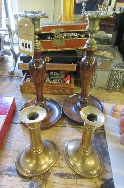TWO PAIRS OF CANDLESTICKS Image