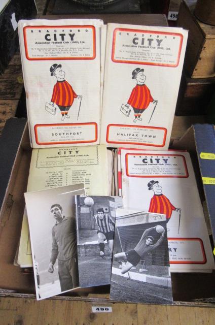 BOX OF 1960S / 70S BRADFORD CITY PROGRAMMES AND PHOTOGRAPHS Image