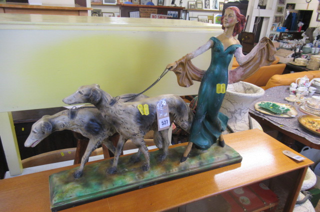 LARGE ART DECO CHALK FIGURE Image