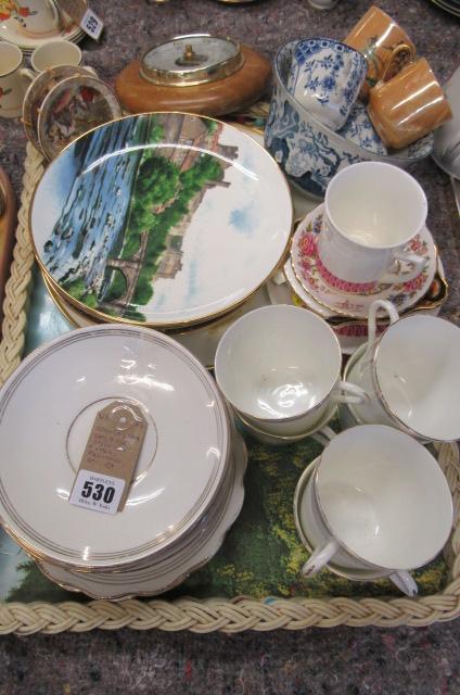 STANLEY TEA SET  ROYAL STAFFORD PLATES AND A BAROMETER Image
