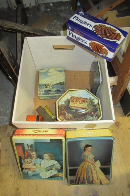 BOX OF OLD TINS Image