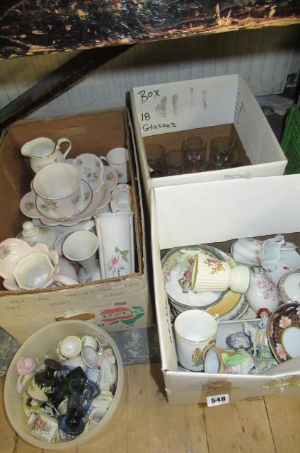 THREE BOXES OF CERAMICS AND GLASS Image