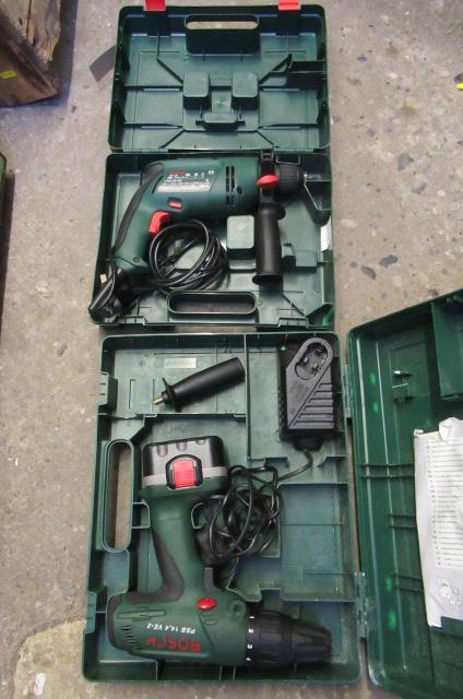 TWO BOSCH DRILLS Image