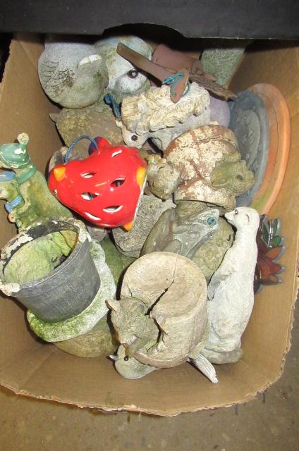 BOX OF GARDEN ORNAMENTS Image