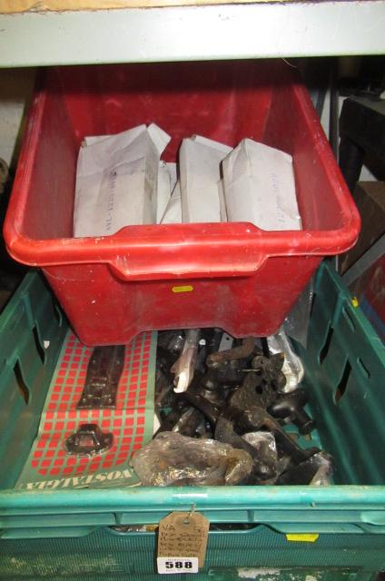 TWO BOXES OF DOOR HANDLES ETC Image