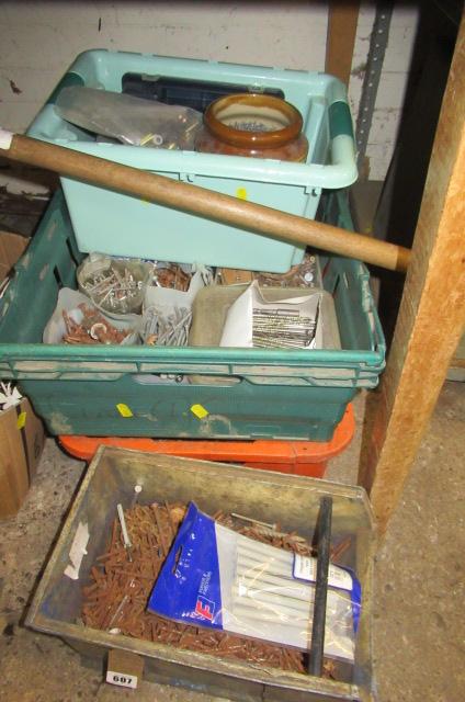 LARGE QUANTITY OF SCREWS AND NAILS Image