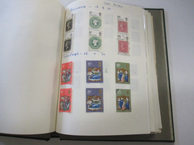 GREEN ALBUM OF MINT AND USED BRITISH STAMPS Image