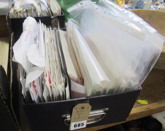 BLUE BOX OF FIRST DAY COVERS Image