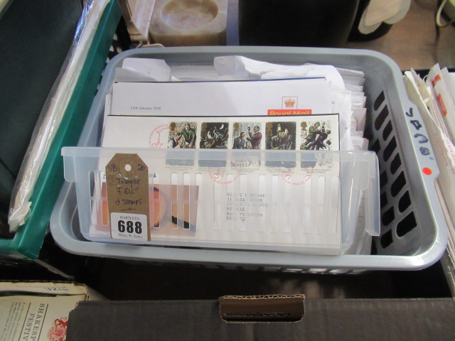 TWO TRAYS OF FIRST DAY COVERS AND STAMPS Image