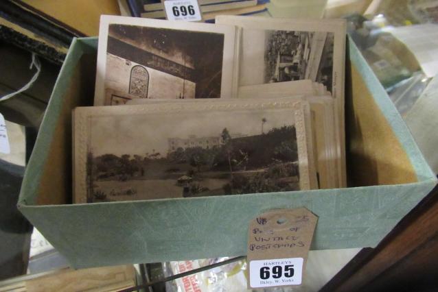 BOX OF VINTAGE POSTCARDS Image