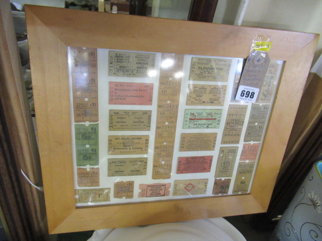 FRAMED TRAIN AND OTHER TRANSPORT TICKETS Image