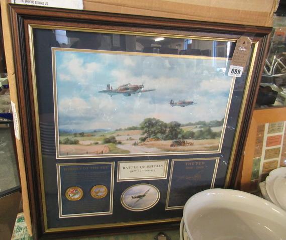 FRAMED NUMBERED LIMITED EDITION BATTLE OF BRITIAN COIN COMMEMORATIVE DISPLAY Image