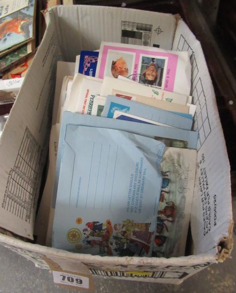 BOX OF FIST DAY COVERS AND POSTCARDS Image