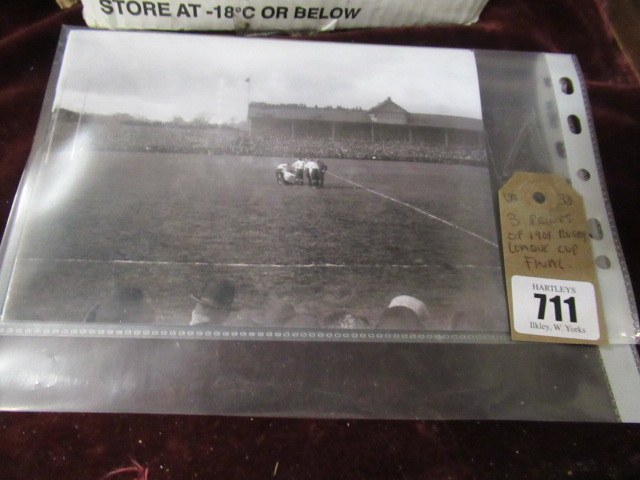THREE PRINTS OF THE 1901 RUGBY LEAGUE CUP FINAL Image