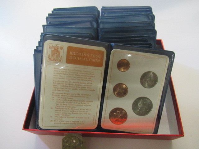 QUANTITY OF BRITIANS FIRST DECIMAL COIN SETS Image